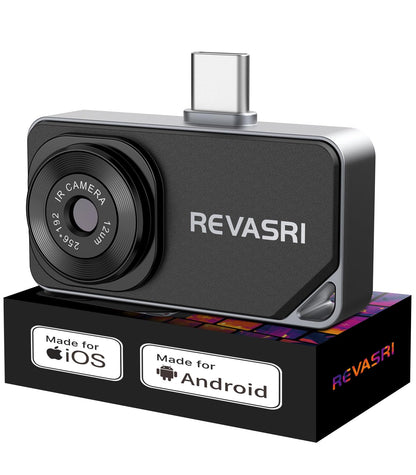 REVASRI Thermal Camera for iOS and Android, 512×384 Super IR Resolution Thermal Imaging Camera, -4℉ to 842℉ Temp Range, Compatible with USB-C iOS & Android Device