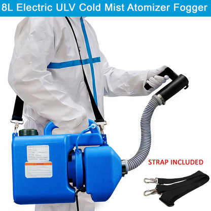 LONYEON 8L Electric ULV Cold Fogger Machine with Backpack Mist Atomizer, Adjustable Flow Rate, Large Area Spraying for Home Indoor Outdoor
