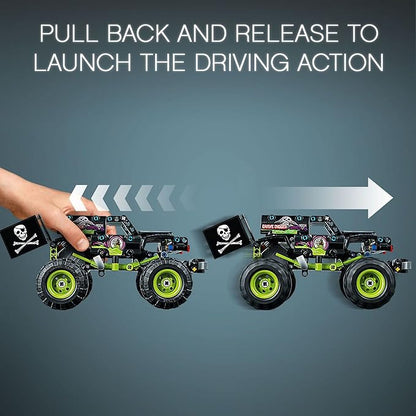 LEGO Technic Monster Jam Grave Digger 42118 Set - Truck Toy to Off-Road Buggy Pull-Back Motor Vehicle Building and Learning Playset Gift for Grandchildren or Any Monster Truck Fans Ages 7 and Up