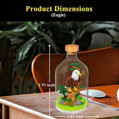 Creative Eagle Toy Building SetAdult Mini Animal Friend SetParty Favors Gift for FriendsAnimal Lover Office Home Decor Birds Building BlockNew Year Easter Birthday Gift for Family(Eagle)