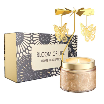 Rotatable Osmanthus Flower Scented Candle, Gifts for Women, Single-Wick with 20 Hours of Burn Time, Ideal for Creating Relaxing Ambience & Holiday Gifting (Butterfly)