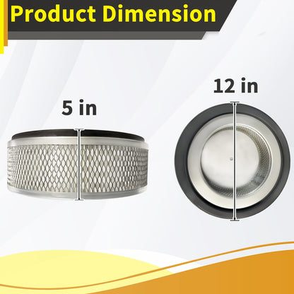 Replacement HEPA Filter for Dustless Technologies Models D1606, 16006, 16008, and 16500 Wet/Dry Vacuums