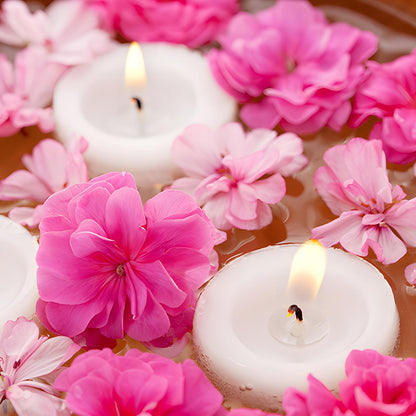 White Floating Candles for Centerpieces 3 inch 36 Pack Round Burning Tea Light Candles Unscented Smokeless Paraffin Wax Dripless, for Valentine's Day, Wedding, Party, Home Decor, Pool (36 Pack)