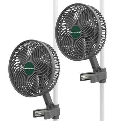 MARS HYDRO Updated 2-Pack M6 Grow Tent Fan, A powerful Oscillating Clip Fan with Low Noise for Hydroponic Plants and Ventilation Circulation with convenient APP/WiFi Control.