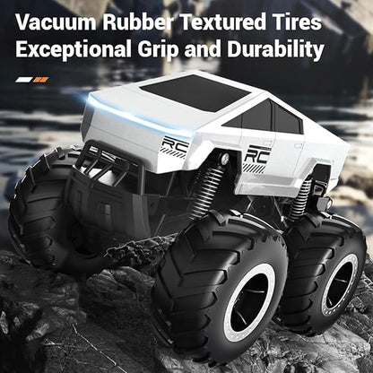 1:16 Cybertruck Remote Control Car 2.4 GHz 4WD Amphibious Off-Road Pick-up Truck with LED Light Waterproof Monster Truck Hobby RC Cars Toys for Teen Adults