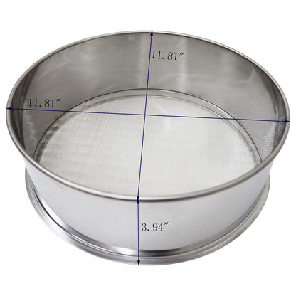 INTBUYING Automatic Powder Sifter Machine, Sieve Shaker Vibrating Machine, Electric Stainless Steel Powder Shaker, Electric Sieve Vibrating Screen with 60 Mesh Screen, 110V, 11.8 inch Diameter