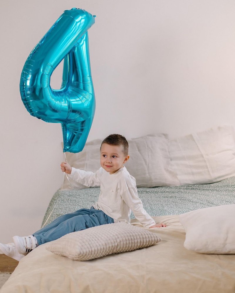 Light Blue Number 3 Balloon 40 Inch, 3rd Birthday Celebration Supplies for Girls Boys Women Men, 3 Balloon for Girls Boys Theme Party