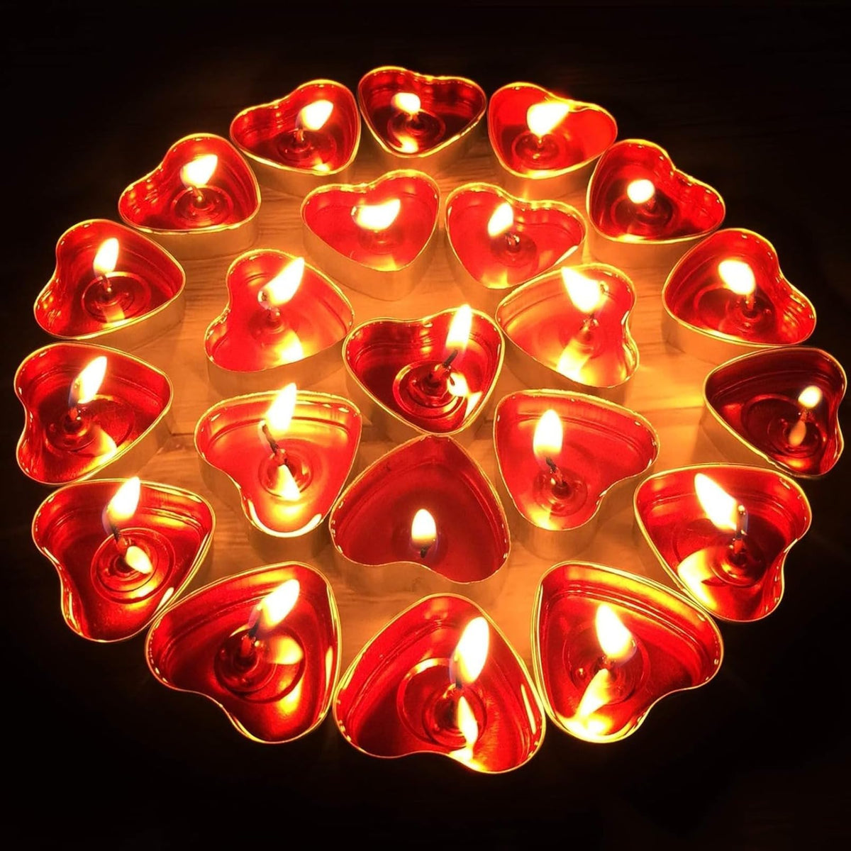 IJRPLM 50 Pack Heart Shaped Tealight Candles, Romantic Love Unscented Tea Lights Candles, Dripless & Long Lasting Smokeless, Mini Tealight Candle for Wedding Party Home Decor, Pink