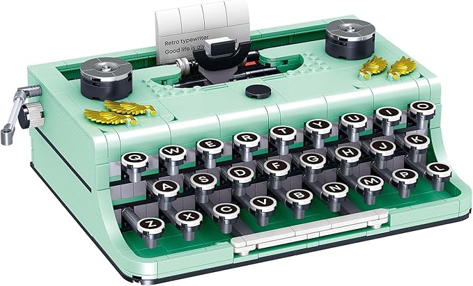 Ideas Retro Typewriter Building Set for Adults 820PCS Classic Retro Series Typewriters Toys Model Best Nostalgic Gift