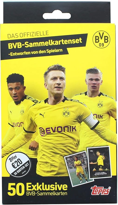 Topps 2020 X BVB Borussia Dortmund Team Box Set (50 Cards) - Includes Superstars Erling Haaland Giovanni Reyna &amp Jadon Sancho