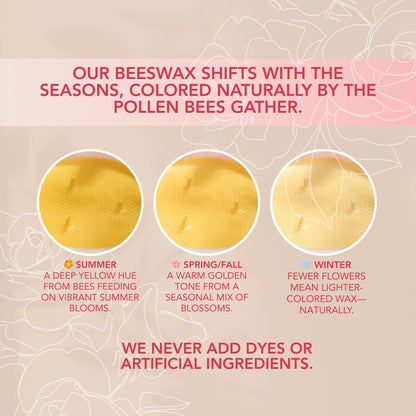 Rose Gulora - Turkish Rose Pure Beeswax Candle - 90+ Hours Long Burning Classically Designed Non-Toxic Scented Candles for Home Decor and Aromatherapy to Stress & Anxiety Relief 15 OZ