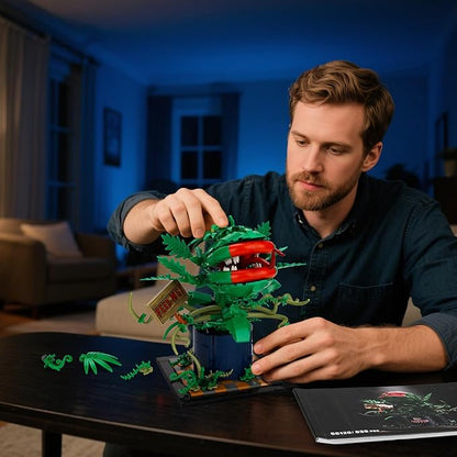 Horrors Piranha Plant Building Block Set (838pcs) Compatible with Lego Audrey 2 Movable Design &amp Feed Me! SignWicked Style Decor Gift for Adult Kids 8-14 &amp Tv Film Fans for Halloween/Chri