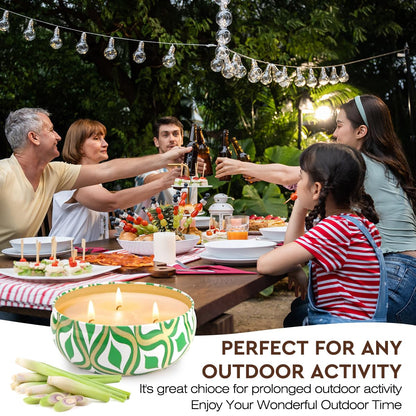 Citronella Candles Outdoor, Large 36oZ Citronella Candles, 240 Hours Burning, 3-Wick Natural Soy Wax Summer Outdoor Candles for Outside Indoor Patio Home Garden Yard Balcony Camping Porch BBQ