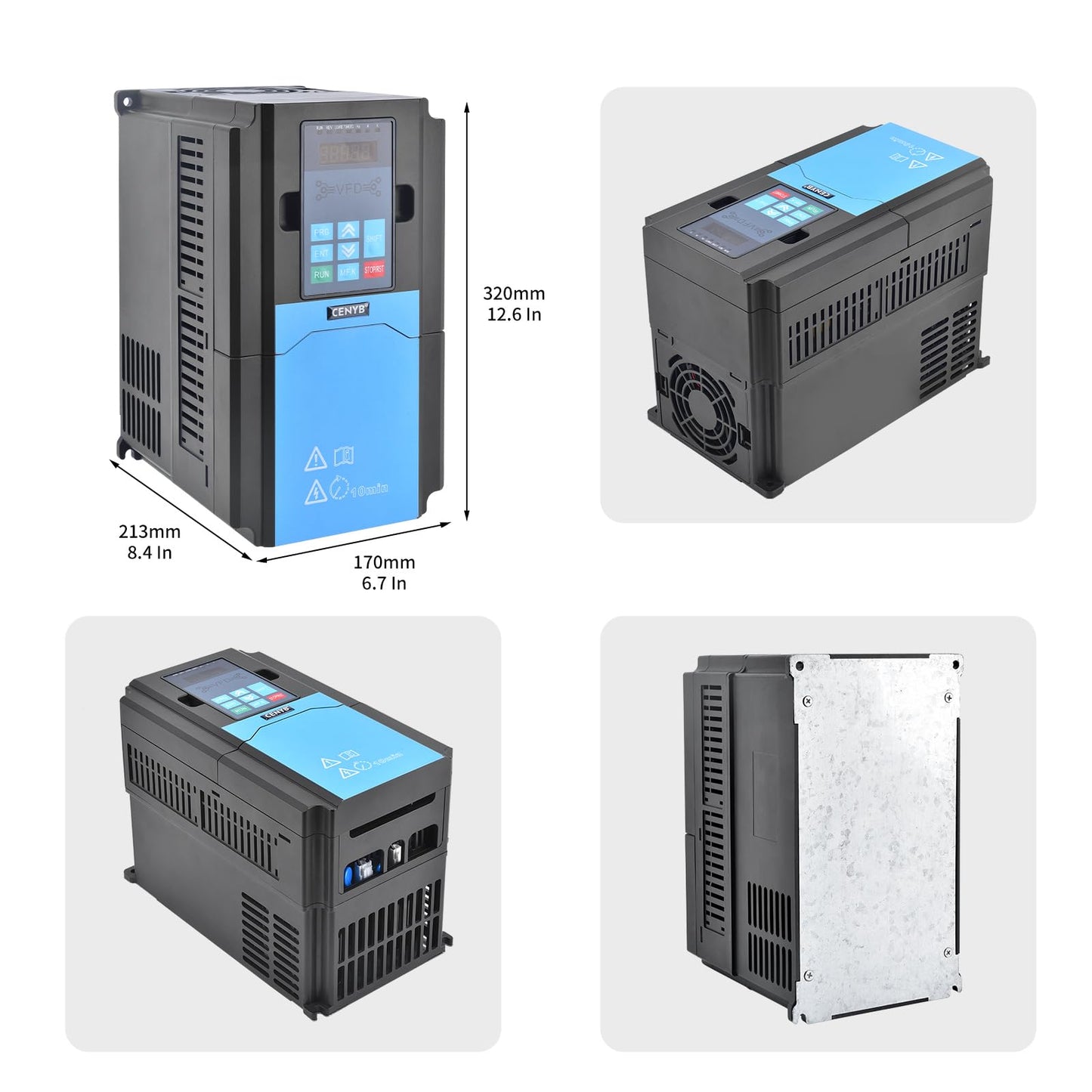 11KW 15HP 45A Variable Frequency Drive vfd 220v Input 220v 3 Phase Output, 0-3000Hz, Upgraded Up/Down Button Tuning Mode, Precise Control to 0.01Hz, Inverter for CNC Spindle Motor Speed Control