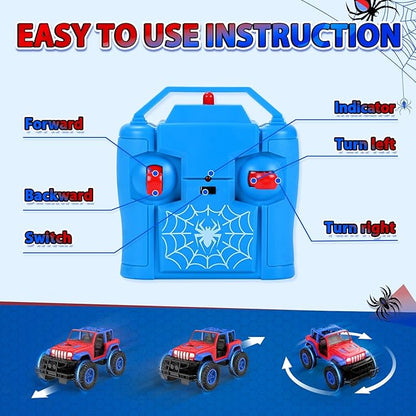 NQD Spider Remote Control Car for Kids RC Car for Boys 2.4Ghz Off Road RC Trucks All Terrain SUV Jeep Toy for Birthday for Kids 3-8 Years Old