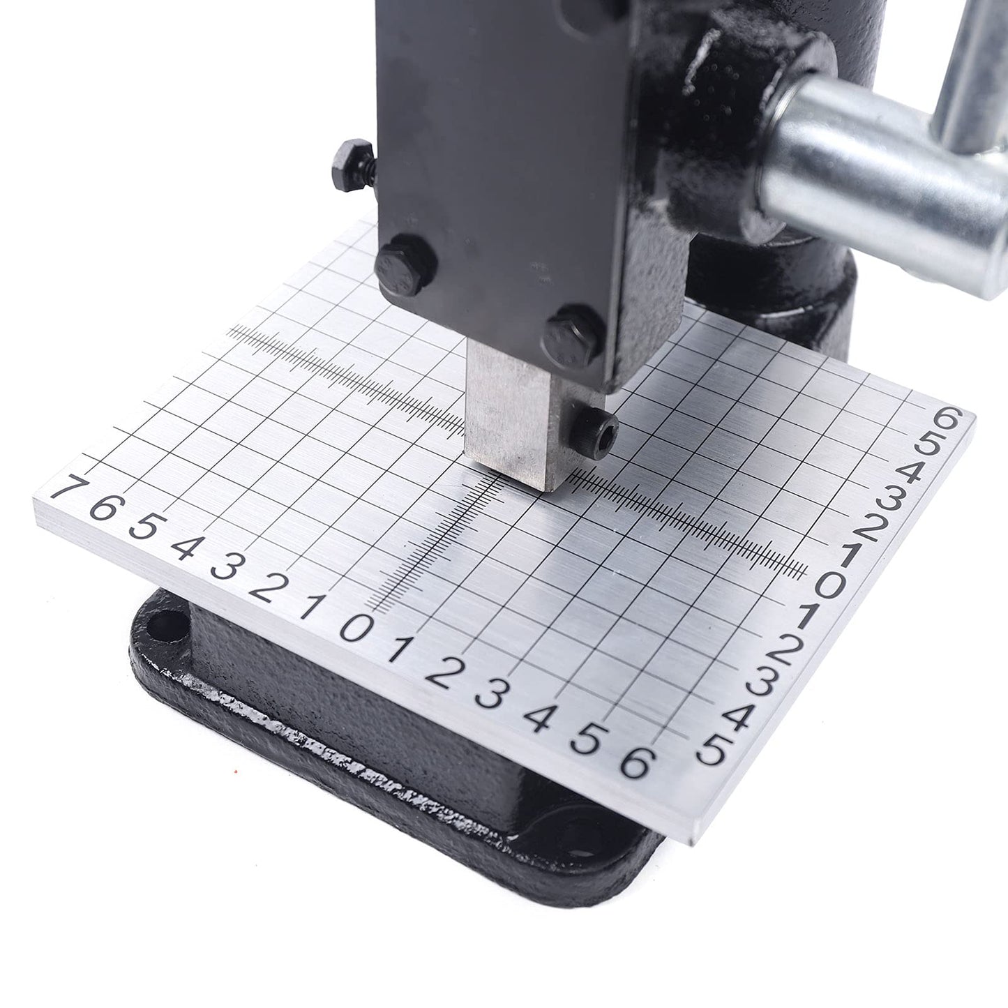 Leather Hole Puncher, DIY Leather Imprinting Machine with PP Plate and Aluminum Plate, Manual Press Puncher Embossing Stamping Tools Pressure Bronzing Kits for Punching, Pronging, Stamping Process