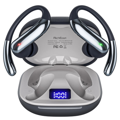 RichEast AI Translation Earbuds Real Time with Audio and Video Calls, 4-in-1 Bluetooth 6.0 Translator Headphones with 6 Translation Modes/Meeting Notes & ANC, Audifonos Traductores Ingles Espaol Black