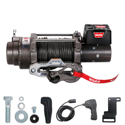 WARN M12-S Electric 12V Heavyweight Winch – 12,000 lb Pulling Capacity, Synthetic Rope, Sealed Motor, IP68 Waterproof, All-Metal Gear Train for Off-Road Recovery & Industrial Use