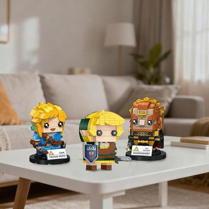 TOY PLAYER BOTW Link Figure Building Set Link Action Figures with Master Sword and Ganondorf Birthday Party Decorations Supplies Gifts for 14+ Fans &ampAdults (200+ Pieces)