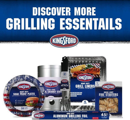 Kingsford Extra Wide Aluminum Foil Roll, Durable, Heavy Duty Grilling Foil for BBQ, Baking, Roasting, Food Storage, Grill Grate Coverage, and Larger Cuts, 18 Inch x 100 Sq Ft