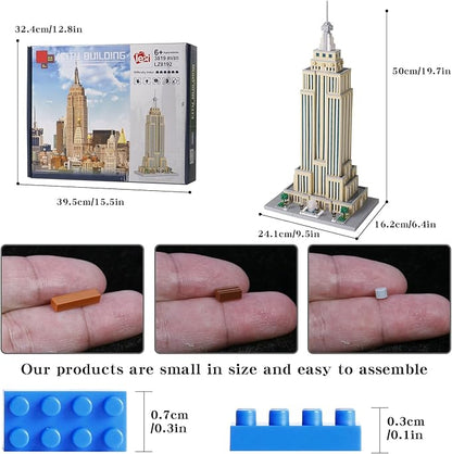 3819PCS New york Empire State Micro Mini Building Blocks SetCommemorative Architectural Model BuildingUnique Choice for 14+ Kids or Adults