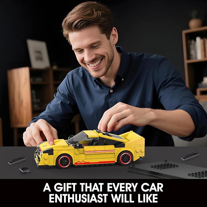 Mould King Speed Champion EVO 38 Racing Car MOC Building Set &amp Display Case Creative Classic Cars for Teens Age14+ 27088 Cool Vehicles Model Toys Birthday Gifts for Adults 466 PCS