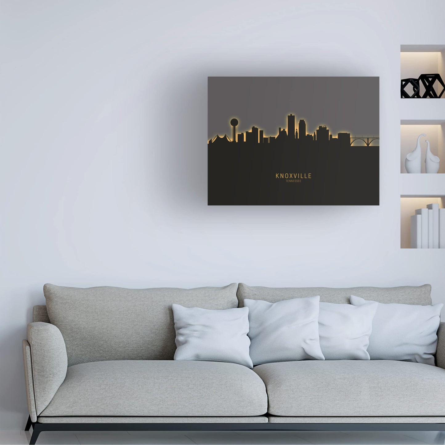 Trademark Fine Art 'Knoxville Tennessee Skyline Glow II' Canvas Art by Michael Tompsett