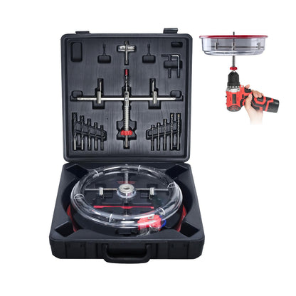 Toolly Adjustable Hole Saw Cutter Kit 1-5/8" to 11-13/16" (40-300mm) Holes Twin Blade Recessed Hole Saw with ABS Dust Shield for Making recessed Lights, Speaker Holes or Ventilation