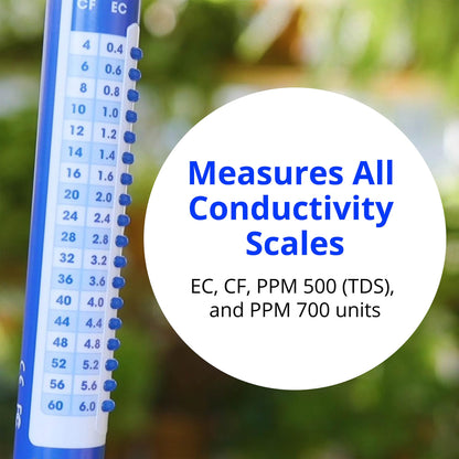 Bluelab TRUNV2 Truncheon Nutrient Meter, Digital Conductivity Tester in Water (Scales Include: EC, 500, ppm 700, CF, TDS) Tool for Hydroponic System and Indoor Plant Grow, White