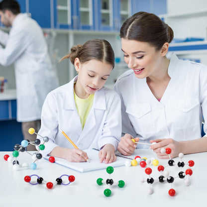 HFKPJRT Molecular Model Kit, 208 Pcs Molecular Model Kit Organic Chemistry, Atom Element Model Kits for Lessons in Chemistry, Gift for Teachers and Students to Raising Space Imagination 4 Set
