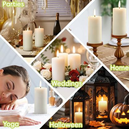 4 Pack Beeswax Pillar Candles,172 Hours Long Burning Pure Off-White Beeswax Candles,Unscented Bees Wax Candle for Home,Prayer,Dripless Smokeless Organic 100% Bees Wax Candle Bulk 2x4in