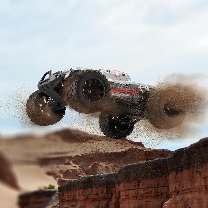 VEVOR Remote Control Car 1:14 Scale RC for Kids All Terrain 4WD Off-Road Monster Truck with 45 Wheelie &amp 2 Batteries 38 km/h High Speed Hobby Racing - Ideal Gift for 8+ Years Kids