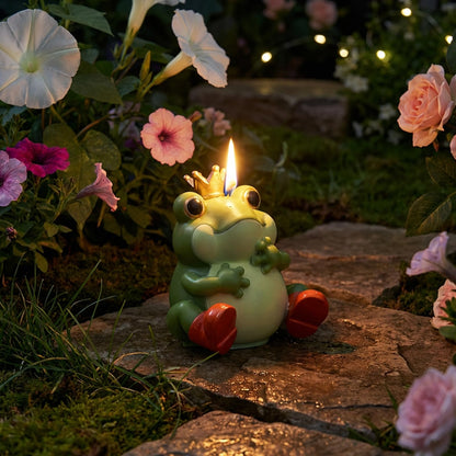CabyGift Frog Candle Mom Dad Gifts Home Decoration, Forest Meadow Scented Soy Candles, Funny Animal Shaped Candle for Shelf and Desk Decoration, Cute Frog Gift for Frog Lovers