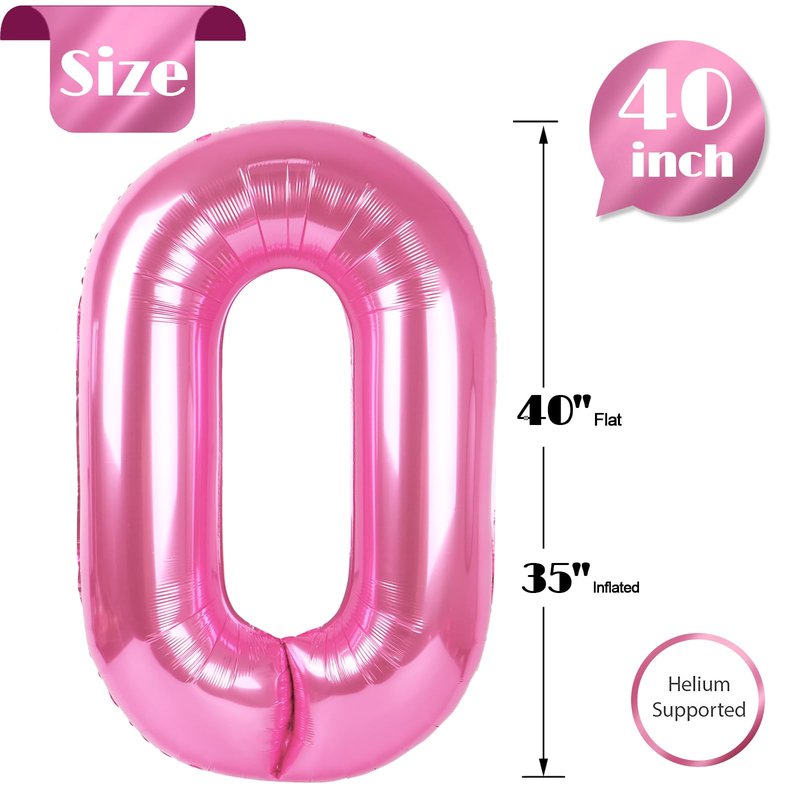 Pink Number 27 Balloons 40 inch, 27 Number Balloons, 27th Birthday Decorations, 27 Year Old Women Pink Party Supplies