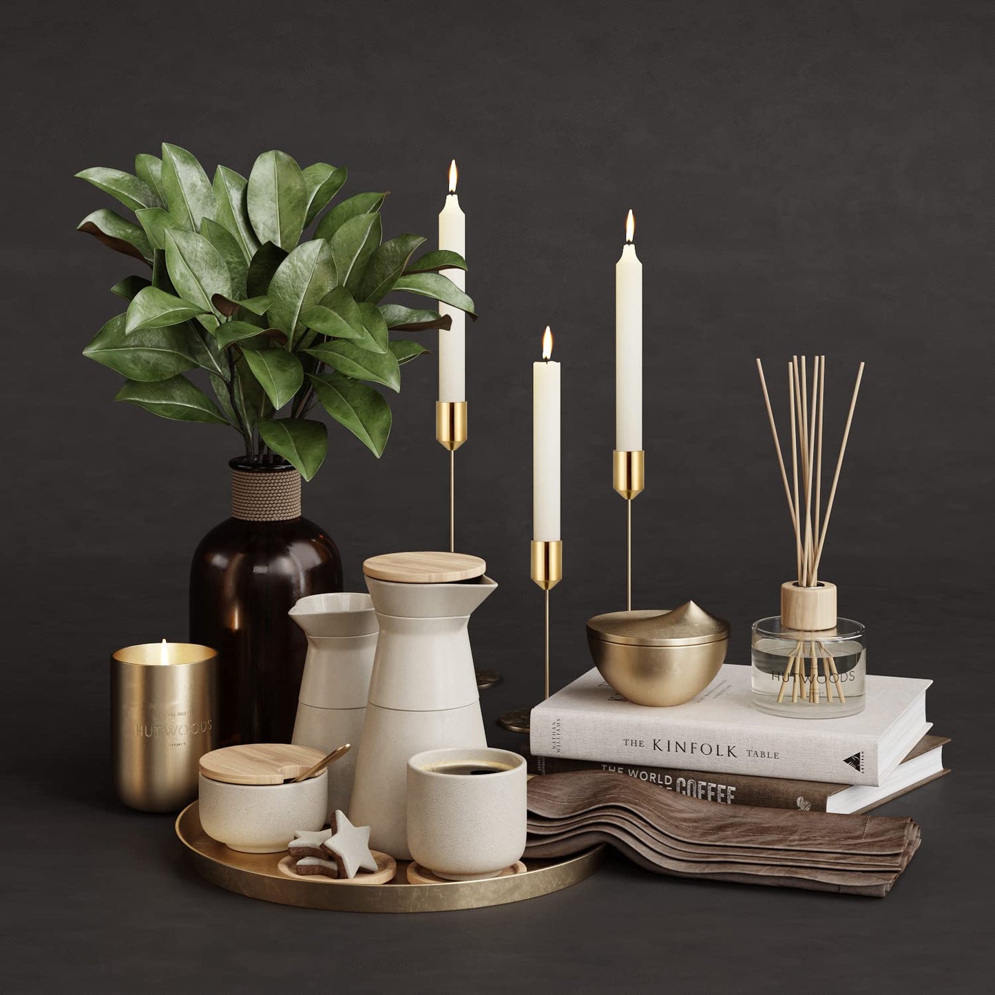 Rozrety Gold Candle Holder Candlestick Holders Set of 6 Taper Candle Holders, Decorative Metal Candle Sticks Long Holder for Table Centerpieces, Wedding, Dinning, Party