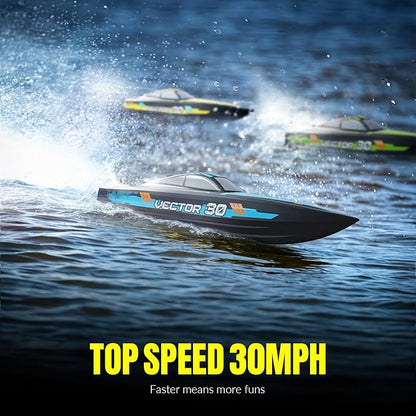 volantexrc RC Remote Control Boat for Pool2.4Ghz Control RC Boats for Adults Lake Electric Boat with Water Cooling System 2Rechargeable Batteries (Blue)