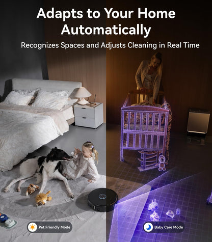 NARWAL Flow 2 Robot Vacuum and Mop Combo, 31,000Pa Suction, FlowWash Self-Cleaning Mop, AI Object Recognition, Self-Emptying & Refilling, 212℉ Hot Water Mop Washing & Drying, Tangle-Free Design