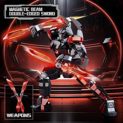 Sluban Mech Building Set Samurai Building Toy for Adults Robot Figure Toys Gifts for Age 8+ Kids and Adults Compatible with Lego Mech Set 585 PCS