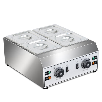 Chocolate Melting Pot 4-Tanks Commercial Chocolate Tempering Machine Chocolate Tempering Pot 2000W Electric Chocolate Melter Pot Chocolate Warmer for Milk Coffee Cheese