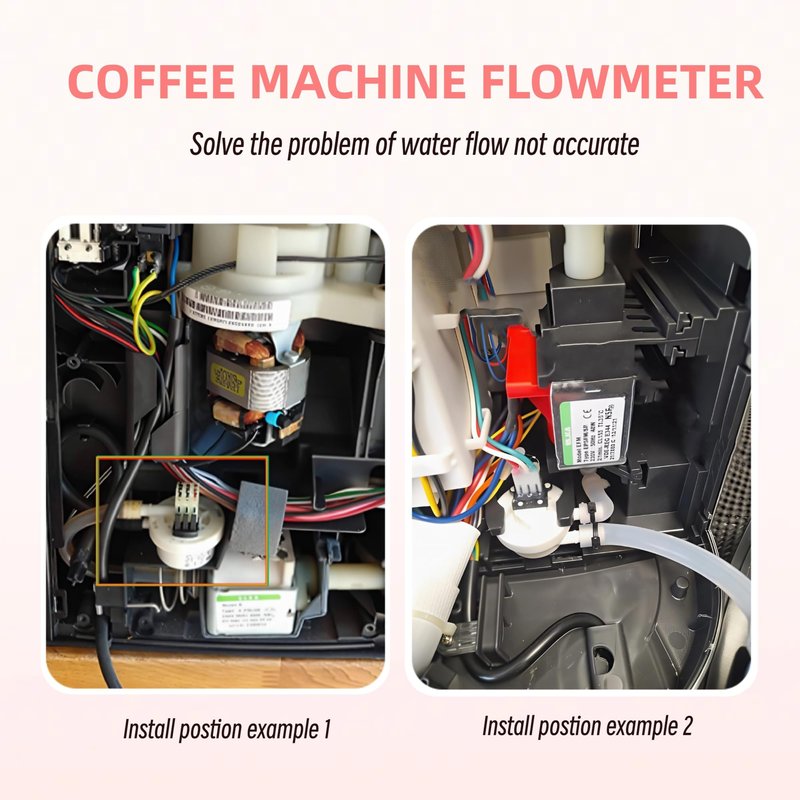 Flowmeter for Coffee Machine, Water Flow Parts for Espresso Maker Compatible With Breville Sage barista express Impress 875/870/878/876/880