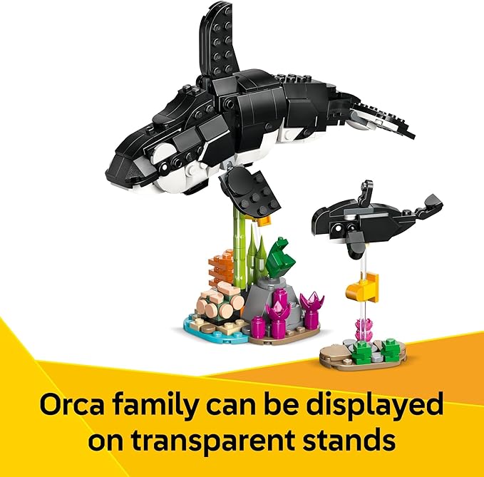 LEGO Creator 3 in 1 Wild Animals Panda Family - Building Toy Kit for Kids with 3 Building Options Panda Penguin or Orca - 8 Year Old Girl &amp Boy Birthday Gifts - 31165
