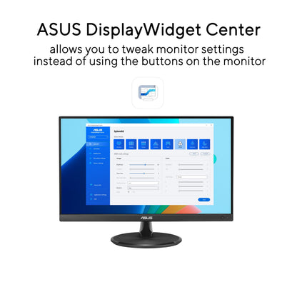 ASUS VP229Q 21.5” Monitor, 1080P Full HD, 75Hz, IPS, FreeSync/Adaptive-Sync, Eye Care, HDMI DisplayPort VGA, Frameless, VESA Wall Mountable Black