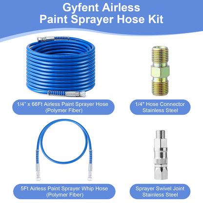 450 Airless Paint Sprayer with 66FT Hose, 0.47GPM Paint Sprayer for Home Interior 3300psi 900W High Efficiency Airless Sprayer with Low Overspray for House Painting Townhouse