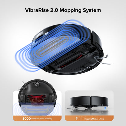 roborock Q10 S5+ Robot Vacuum and Mop, 10,000Pa Suction, Upgraded from Q8 max+, 70 Days Self-Emptying, Obstacle Avoidance, Sonic Mopping, Dual Anti-Tangle Design, Auto Mop Lifting, Black
