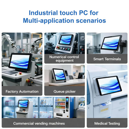 GreenTouch 15 Inch Open-Frame Touchscreen LCD Monitor -Android All in one Computer with RK3566 RAM 4G & ROM 32G - Capacitive PCAP -1024x768-5:4-Black - Front IK08/IP65