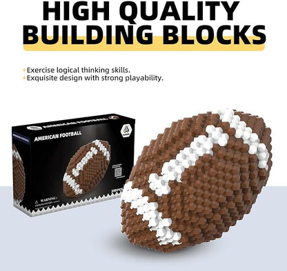 Football Block Set Adults challenging STEM Block Decoration Miniature 3D Educational Toys for 14 15 16 Years and Above (399 Pieces)