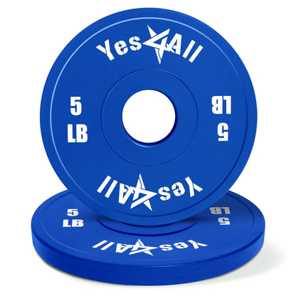 Yes4All Fractional Weight Plates Set, Available In Steel And Rubber, Set of 2/4/6 Plates in 1.25LB, 2.5LB, or 5LB Sizes, Micro Change Plates for Dumbbell and Olympic Barbell Weightlifting