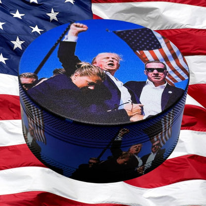 Herb Grinder. 3 inch herb grinder. Easily grind spices for home, kitchen and when traveling. Custom printed Trump grinder has three layers (No Screen Catcher)