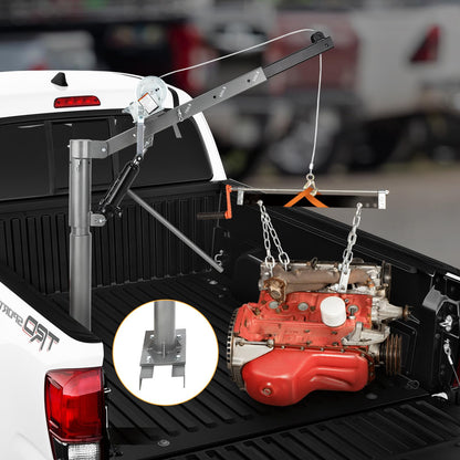 1000 lbs Truck Crane Hoist, Truck Jib Crane Hoist Crane Hitch Mount, 500 lbs Truck Hitch Crane/600 lbs Truck Crane Hoist/700 lbs Truck Crane/1000 lbs Pickup Crane for Lifting Goods