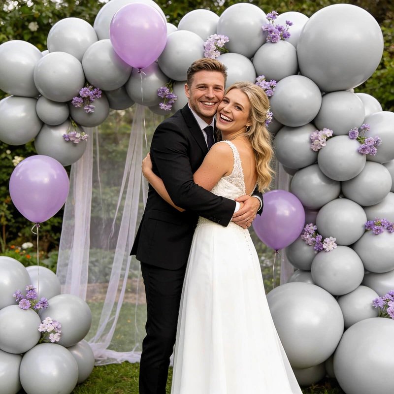 110pcs Grey Balloon 12 inch, Grey Latex Balloons for Birthday Party Baby Shower Wedding(with 2 Ribbons).